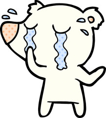 Obraz premium cartoon crying polar bear