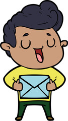 Obraz premium happy cartoon man