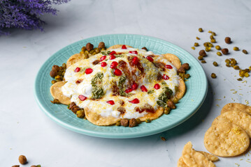 Papri chat or papri chaat is a popular traditional fast food and street food from the Indian...