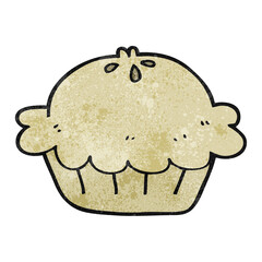 freehand textured cartoon pie