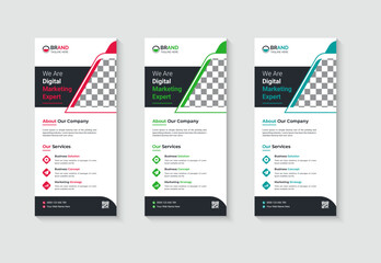 Corporate business event rack card design template 
