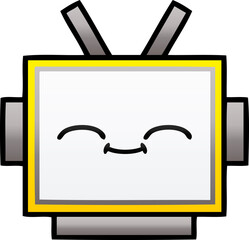 gradient shaded cartoon of a robot head
