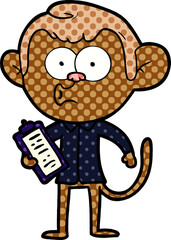cartoon salesman monkey