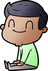 cartoon friendly man