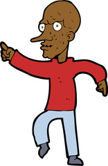 cartoon angry old man