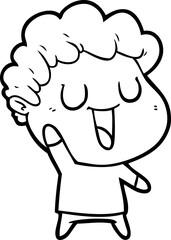 laughing cartoon man