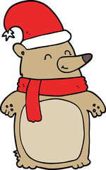 cartoon christmas bear