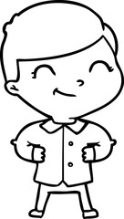 cartoon boy with hands on hips