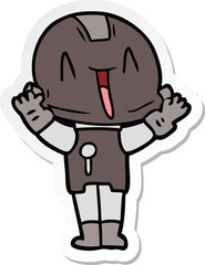 sticker of a cartoon robot