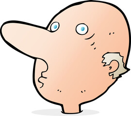 cartoon balding man