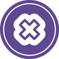 multiplication sign circular icon symbol