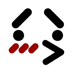 nervous emoticon icon face