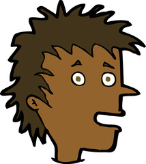 cartoon excited boy