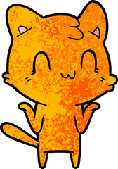 cartoon happy cat