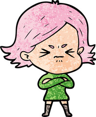 cartoon angry girl
