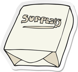 sticker of a cartoon office paper