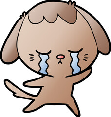 cartoon crying dog
