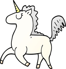 cartoon doodle unicorn