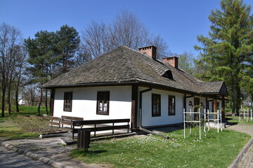 Skansen w Lublinie, stare budownictwo, domy, drewniane, etnograficzne © Albin Marciniak