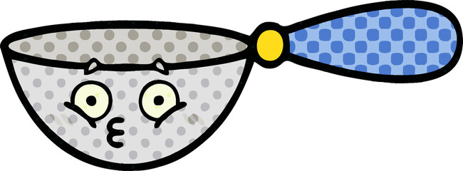 comic book style cartoon of a measuring spoon