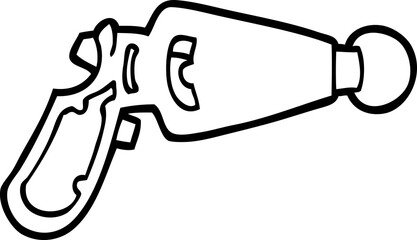 Obraz premium black and white cartoon ray gun