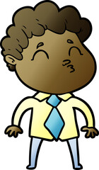 cartoon man pouting