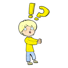 cartoon confused man