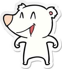 sticker of a polar bear cartoon