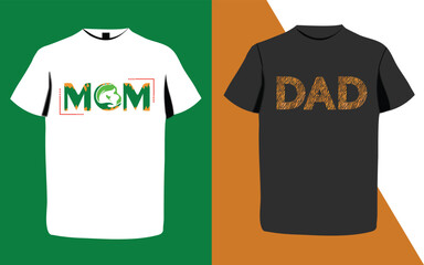 mom and dad simple t-shirt design print ready