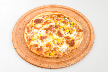 Delicious mixed pizza with rich content. Menu concept of choice and diversity. Karisik pizza
