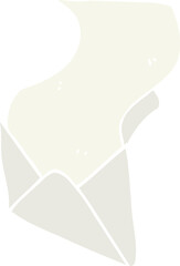 flat color style cartoon letter and envelope