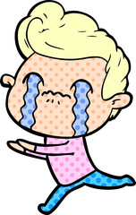 cartoon man crying