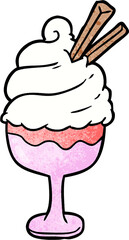 cartoon ice cream dessert