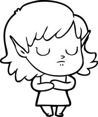 cartoon elf girl
