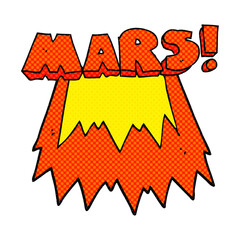 freehand drawn cartoon Mars text symbol