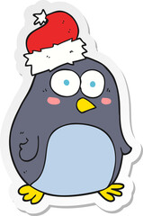 sticker of a cartoon penguin