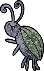 cartoon happy beetle