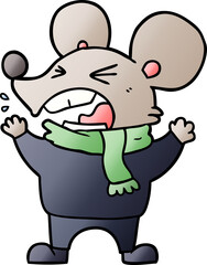 cartoon angry mouse