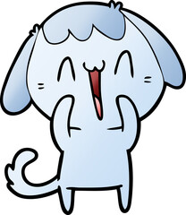 cartoon laughing dog