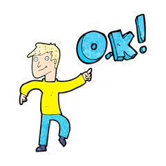 cartoon man thinking OK