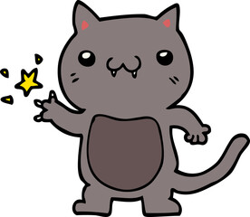 cartoon cat scratching