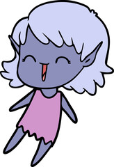cartoon elf girl