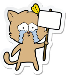 sticker of a cartoon cat