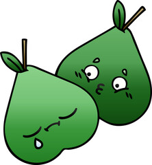 gradient shaded cartoon of a pears