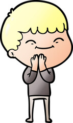 Obraz premium cartoon happy boy