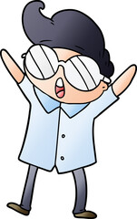 cartoon boy wearing spectacles