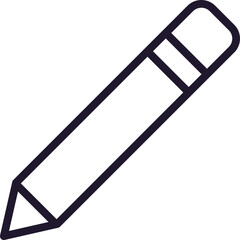 Pencil concept. Modern outline high quality illustration for banners, flyers and web sites. Editable stroke in trendy flat style. Line icon of pencil