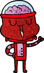 happy cartoon robot