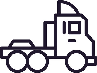 Truck concept. Modern outline high quality illustration for banners, flyers and web sites. Editable stroke in trendy flat style. Line icon of delivery