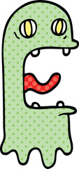 comic book style cartoon spooky ghost